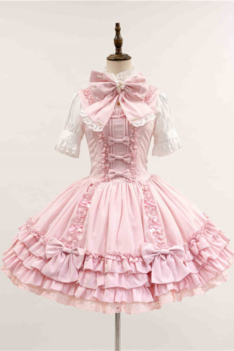 Nnstar Night Comes Gothic Lolita Jumper Dress and Necktie