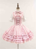 Nnstar Night Comes Pink Lolita Jumper Dress and Necktie
