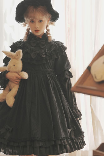 Nnstar Kiki's weekly Black Doll Lolita Dress