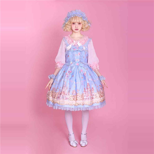Sugar Carnival- Gold-stamping Pure Cotton Lolita JSK
