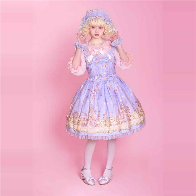Sugar Carnival- Gold-stamping Pure Cotton Lolita JSK