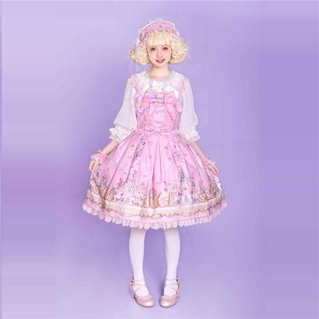 Sugar Carnival- Gold-stamping Pure Cotton Lolita JSK