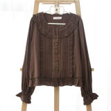 Ruffles Collar Long Sleeves Cotton Lolita Blouse