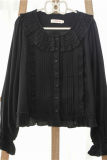 Ruffles Collar Long Sleeves Cotton Lolita Blouse