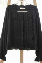 Ruffles Collar Long Sleeves Cotton Lolita Blouse