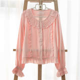 Ruffles Collar Long Sleeves Cotton Lolita Blouse
