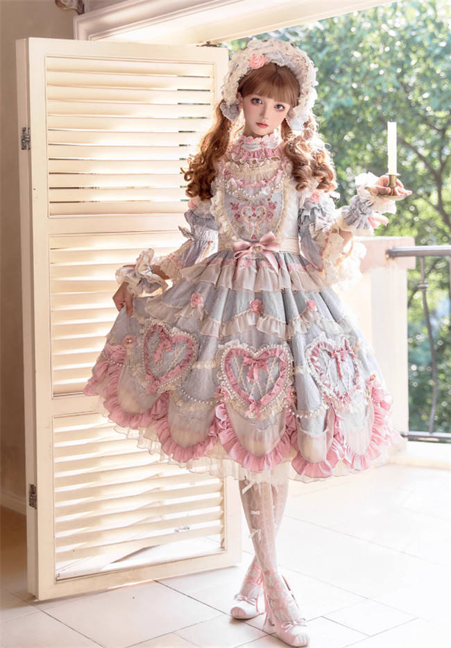 Bramble Rose Antique Cake Classic Lolita Dress Full Set
