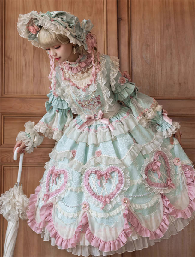 Bramble Rose Antique Cake Classic Lolita Dress Full Set