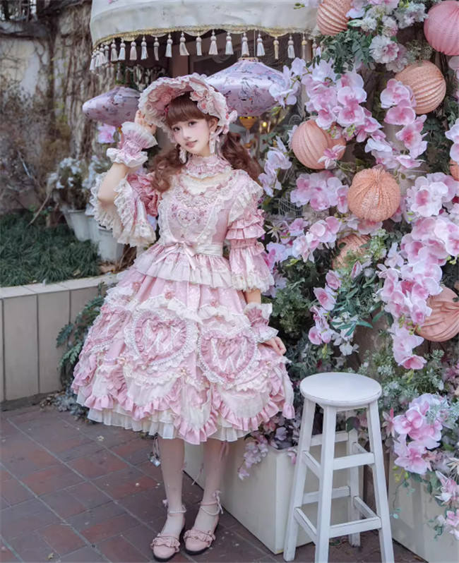 Bramble Rose Antique Cake Classic Lolita Dress Full Set