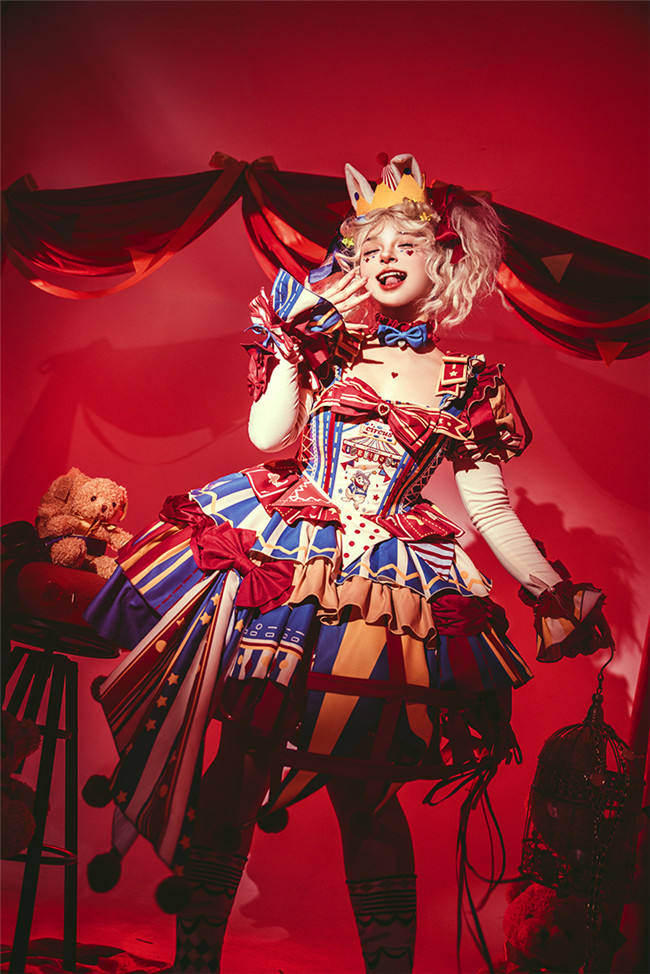 Circus Fairy Tale Super Sweet Lolita Dress, Choker and Ribbon