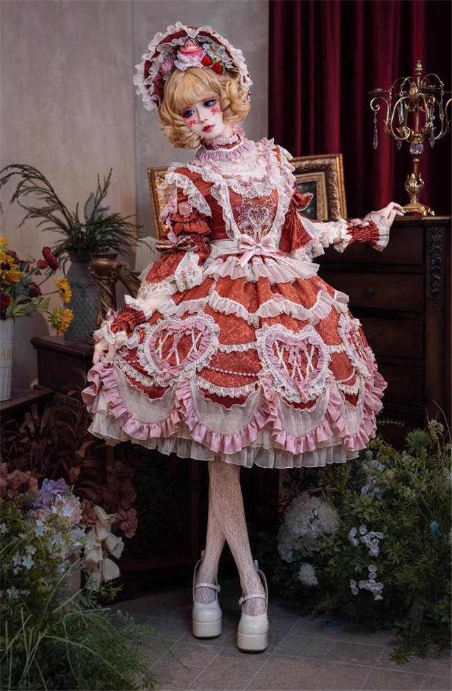 Bramble Rose Antique Cake Classic Lolita Dress Full Set
