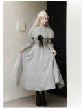Withpuji Fake Two Pieces Gothic Lolita Dress