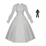 Withpuji Fake Two Pieces Gothic Lolita Dress