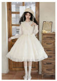 Withpuji Harp Embroidery Classic Lolita Dress and Capelet