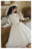 Withpuji Harp Embroidery Classic Lolita Dress and Capelet