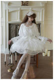 Withpuji Cherish White Lolita Dress, Underskirt, Tailing and Accessories