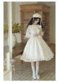 Withpuji Harp Embroidery Classic Lolita Dress and Capelet