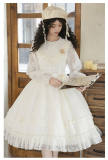 Withpuji Harp Embroidery Classic Lolita Dress and Capelet