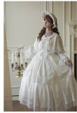 Withpuji Cherish White Lolita Dress, Underskirt, Tailing and Accessories