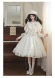 Withpuji Harp Embroidery Classic Lolita Dress and Capelet