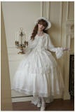 Withpuji Cherish White Lolita Dress, Underskirt, Tailing and Accessories