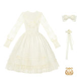 Withpuji Harp Embroidery Classic Lolita Dress and Capelet