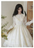 Withpuji Harp Embroidery Classic Lolita Dress and Capelet
