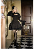 Withpuji Midnight Whispers Gothic Lolita Dress and Hime Sleeves