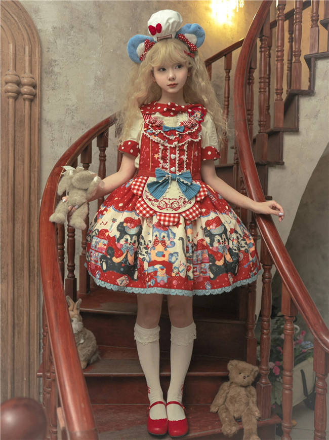 Puppy Dollhouse Sweet Lolita Dress Full Set