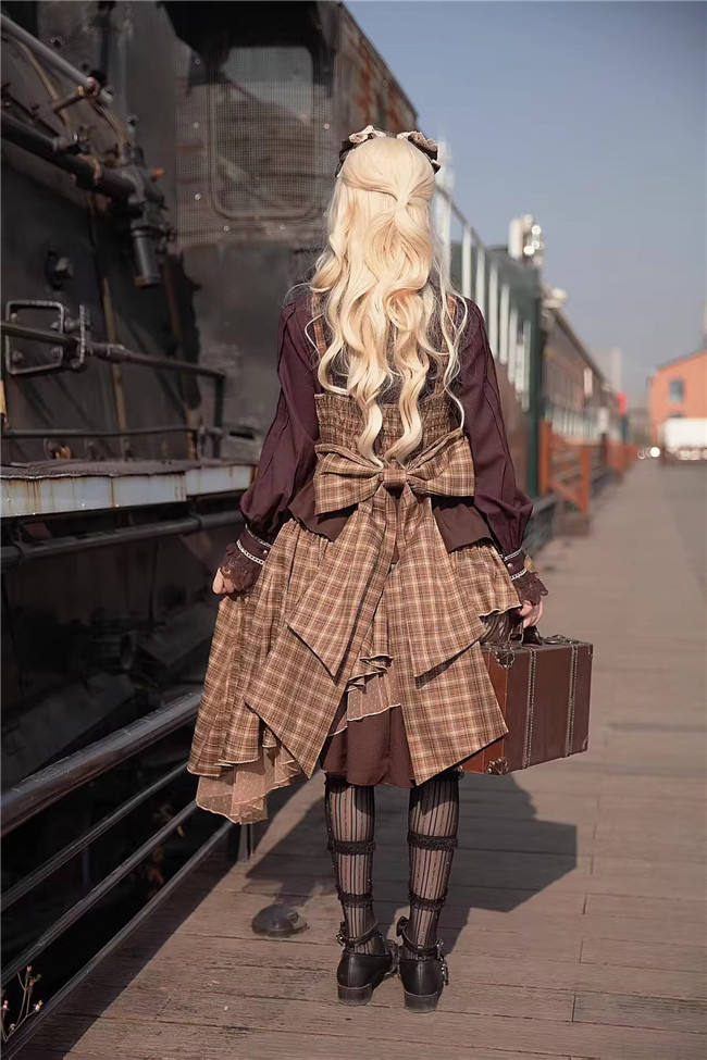 Infanta Irregular Plaid Lolita Dress