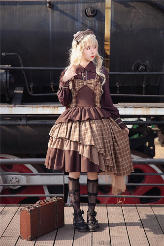 Infanta Irregular Plaid Lolita Dress