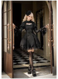 Withpuji Midnight Whispers Gothic Lolita Dress and Hime Sleeves