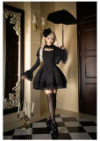 Withpuji Midnight Whispers Gothic Lolita Dress and Hime Sleeves