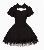 Withpuji Midnight Whispers Gothic Lolita Dress and Hime Sleeves