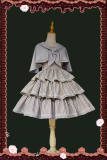 Infanta Stripe Tiered Lolita Jumper Dress, Cape and Blouse