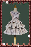 Infanta Stripe Tiered Lolita Jumper Dress, Cape and Blouse
