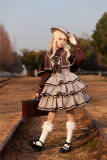 Infanta Stripe Tiered Lolita Jumper Dress, Cape and Blouse