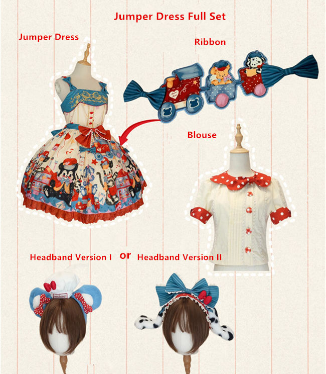 Puppy Dollhouse Sweet Lolita Dress Full Set