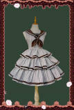 Infanta Stripe Tiered Lolita Jumper Dress, Cape and Blouse