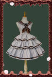 Infanta Stripe Tiered Lolita Jumper Dress, Cape and Blouse