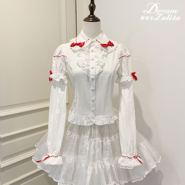 Sweet Strawberry Lolita Blouse and Detachable Sleeves