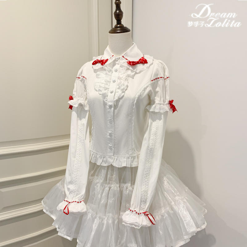 Sweet Strawberry Lolita Blouse and Detachable Sleeves