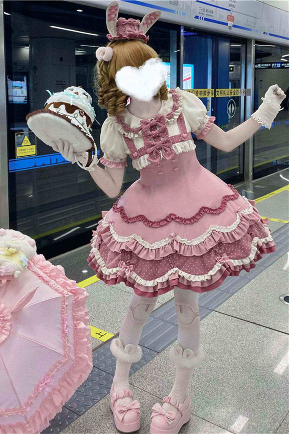Rabbit Cake Sweet Lolita Dress and Hat