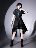 Music in Darkness Ouji Lolita Blouse, Short Pants, Long Vest and Necktie