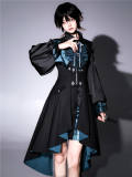 Music in Darkness Ouji Lolita Blouse, Short Pants, Long Vest and Necktie