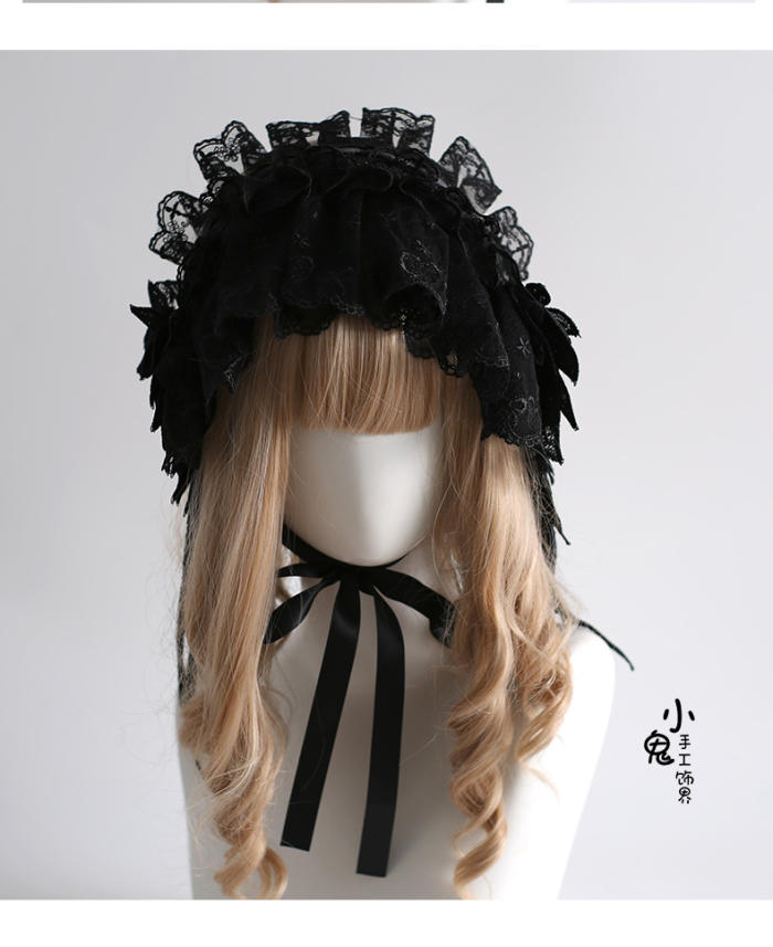 Handmade Gothic Lolita Headdress with Detachable Wings