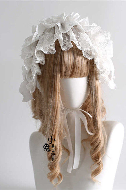 White Lace Lolita Headdress
