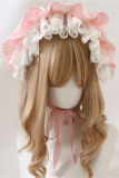 Pink White Lace Lolita Headdress