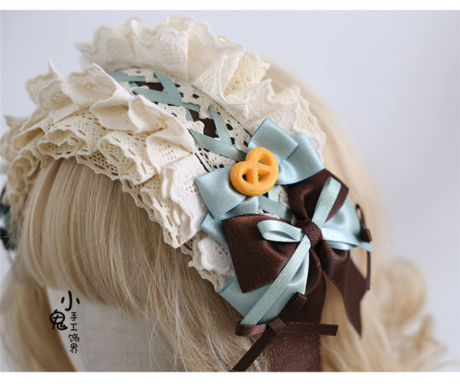 Mint Chocolate Handmade Lolita Headband and Top Hat