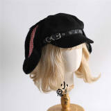 Plaid Rabbit Ears Lolita Beret